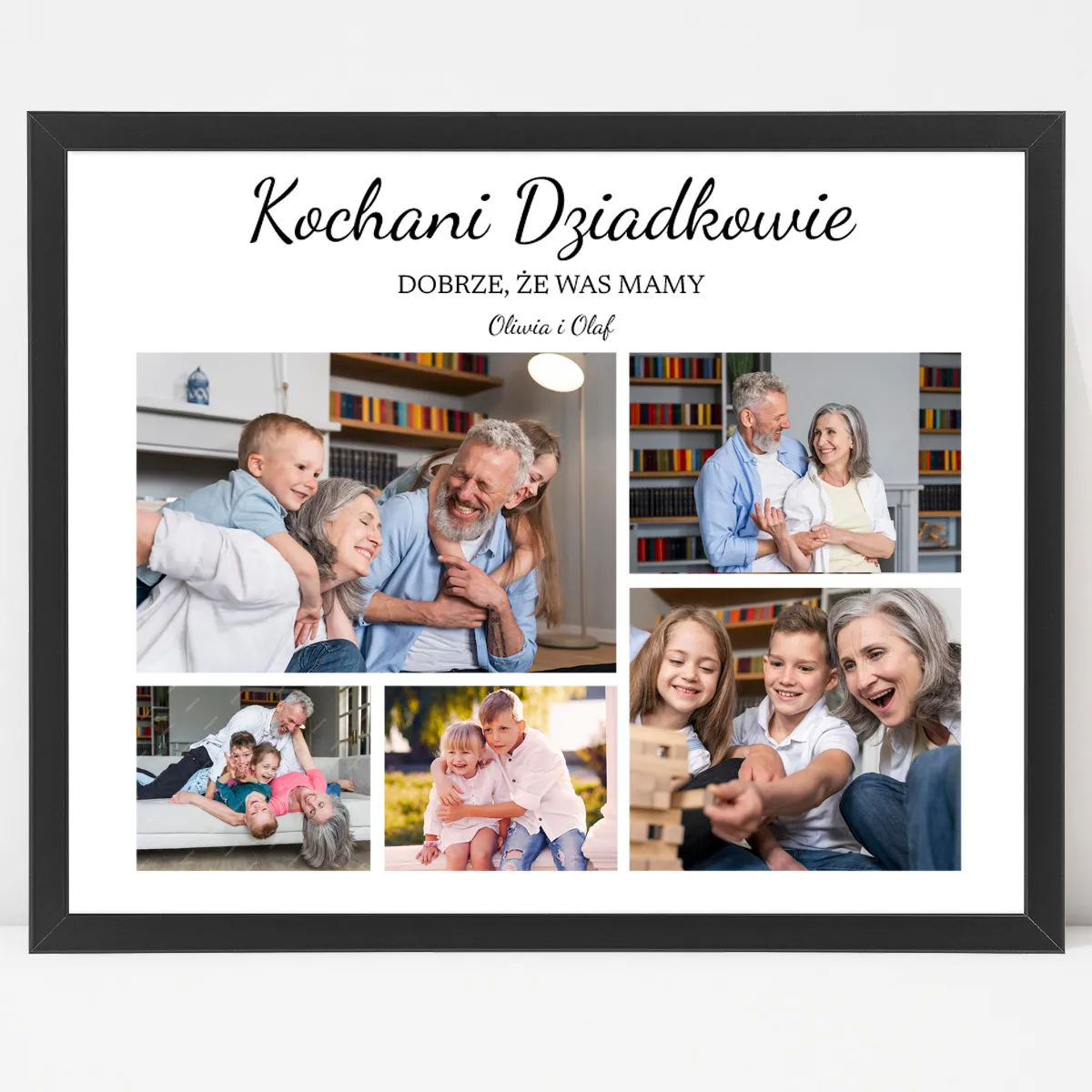 Personalizowany plakat dla dziadków ze zdjęciami